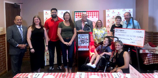 chef's charity check presentation